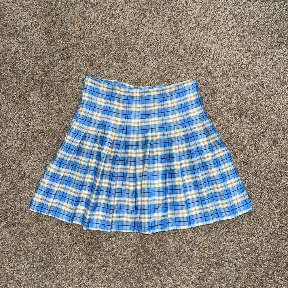 blue mini skirt